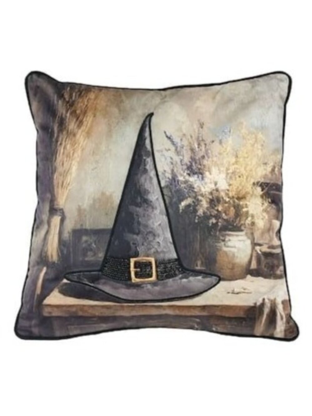NWT Witch Hat Pillow Halloween Decor Samhain Gothmas Hexmas Decoration Ashland